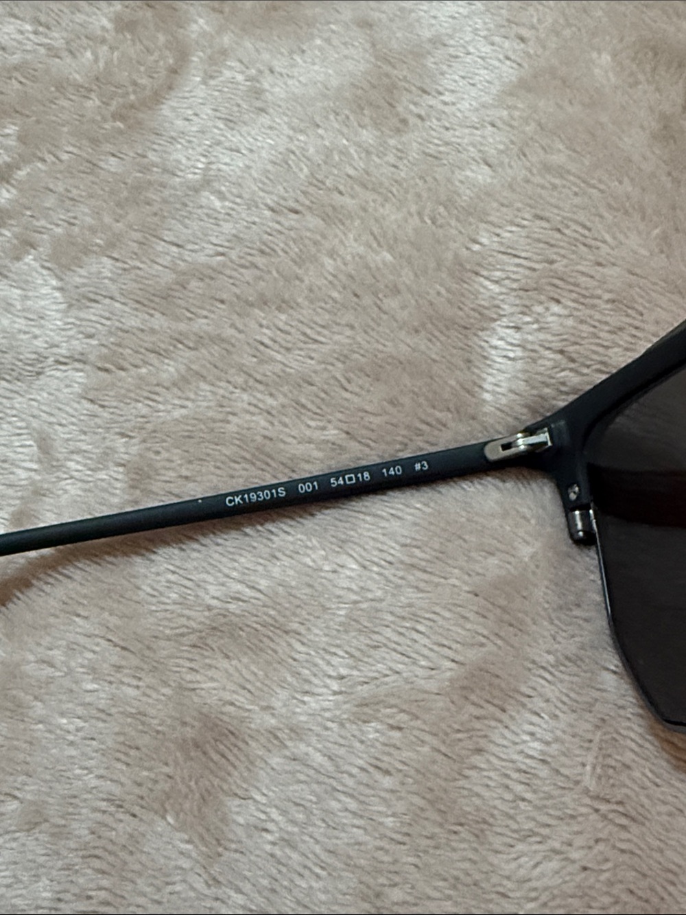 Calvin Klein Black Square Sunglasses with Silver Trim - Picture 3 of 4